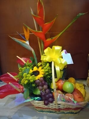 Canasta exótica con frutas R91