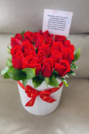 Cilindro de rosas R155